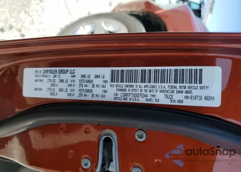 2013 Ram 1500 St из США, поврежденный, VIN 1C6RR7FTXDS575344